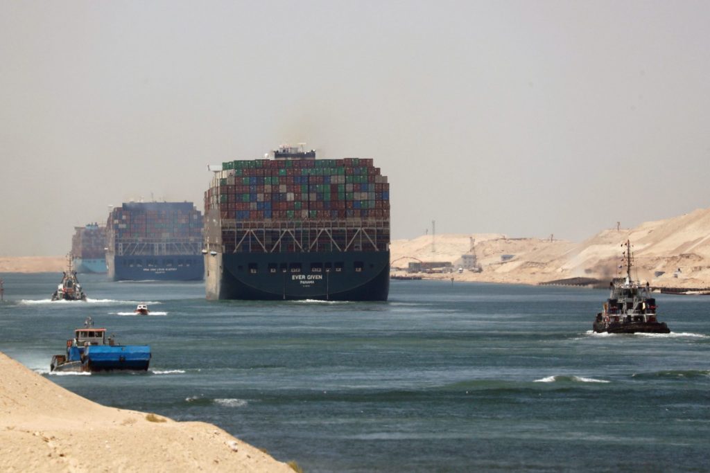 Suez Canal on rails